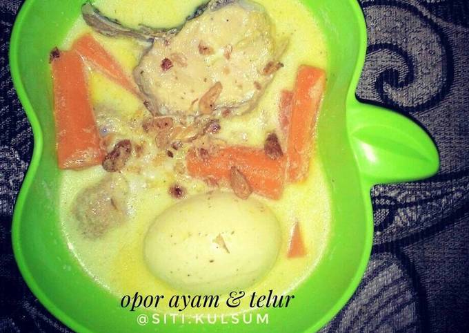 Opor ayam dan telur (menu DEBM)
