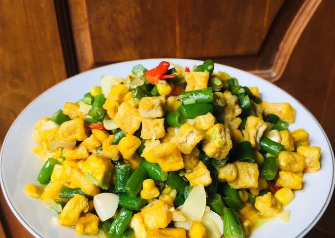 Resep 🥗 Oseng Buncis Tahu Jagung Manis Anti Gagal