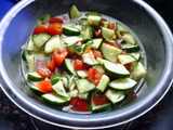 sliced cucumber