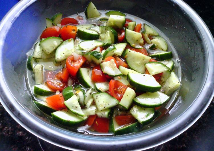 Recipe of Homemade Cucumber and Tomato Salad
