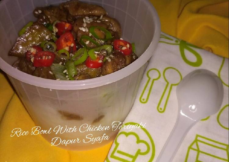 Langkah Mudah untuk Menyiapkan Rice Bowl with Chicken Teriyaki, Enak