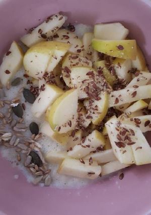 Une photo de Semoule au lait de soja et sirop d'érable