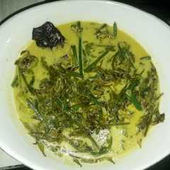A picture of Gulai pakis pedas.