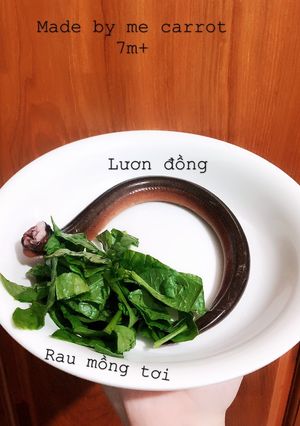 Hình của món Cháo lươn đồng rau mùng tơi mix dầu óc chó.