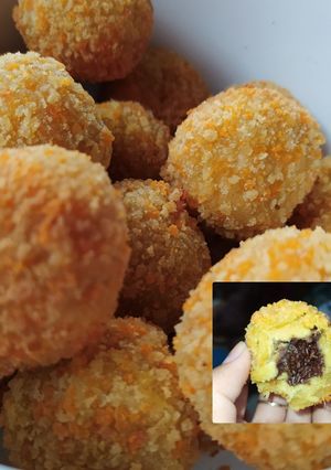 Foto resep 27. Bola bola ubi isi cokelat