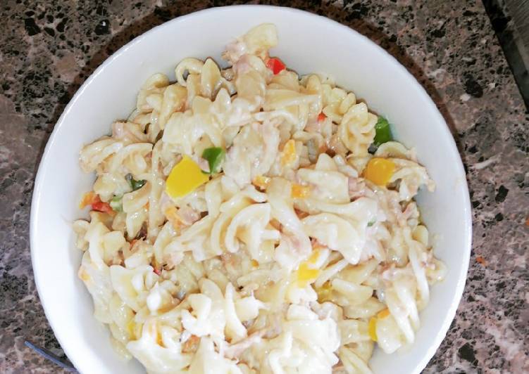 Easiest Way to Make Super Quick Homemade Tuna pasta salad