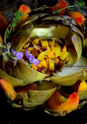 Une photo de Artichaut fleur