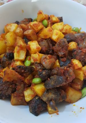 Foto resep Sambal goreng ati ampela, kentang, dan pete