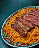 Mì Ý Spaghetti Sốt Pesto Cay & Steak