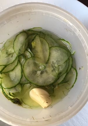 A picture of California Farm Hungarian Cucumber Salad.