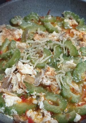 Foto resep Tumis pare-telur-teri
