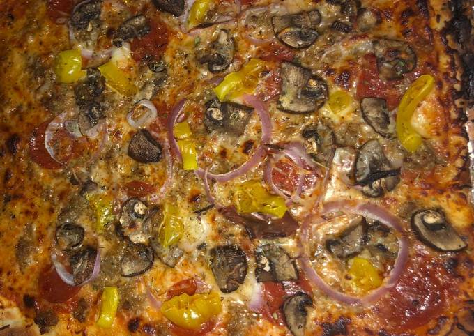 Steps to Make Jamie Oliver Meat lovers pizza