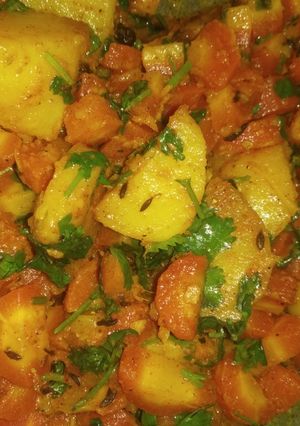 A picture of Aloo gajar veg.