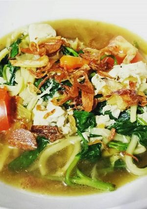 Foto resep Mie Kangkung Kuah