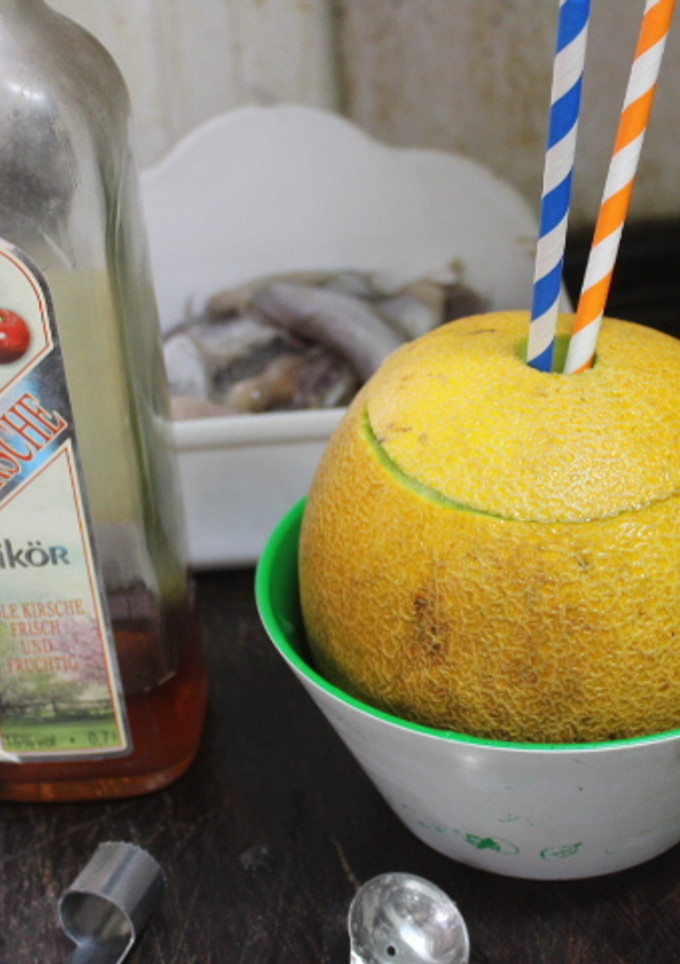 Una foto de Melón con licor de cerezas