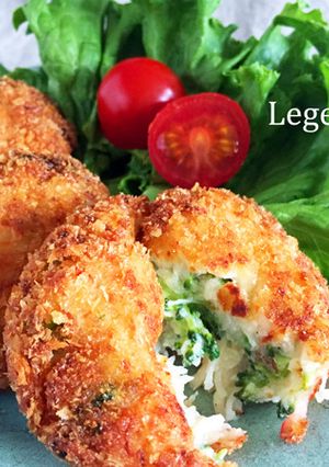 A picture of Crab Stick, Broccoli, and Tofu Cream Croquettes.