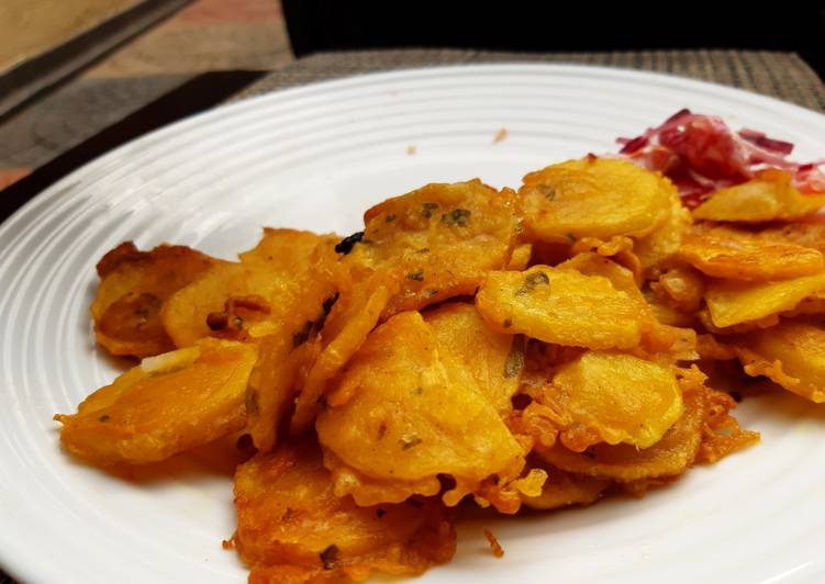 Simple Way to Make Favorite Crispy potato bhajia