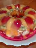 Torta gelatina con frutas 🍌🍓🍈😋