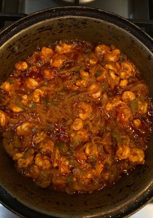 عکسی از دستور خوراک میگو ربی