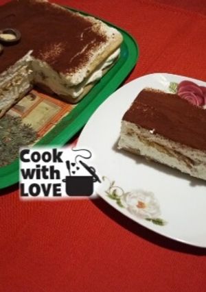O poză a rețetei Tiramisu fără ou.