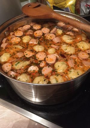Vega tárkonyos krumpli gombóc leves recept fotója