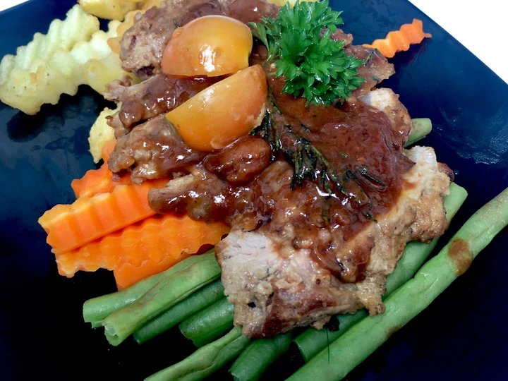 Langkah Mudah untuk Membikin Resep Barbeque Steak Sauce (Saus steak BBQ) yang Uenak Anti Ribet, Mantap Sekali