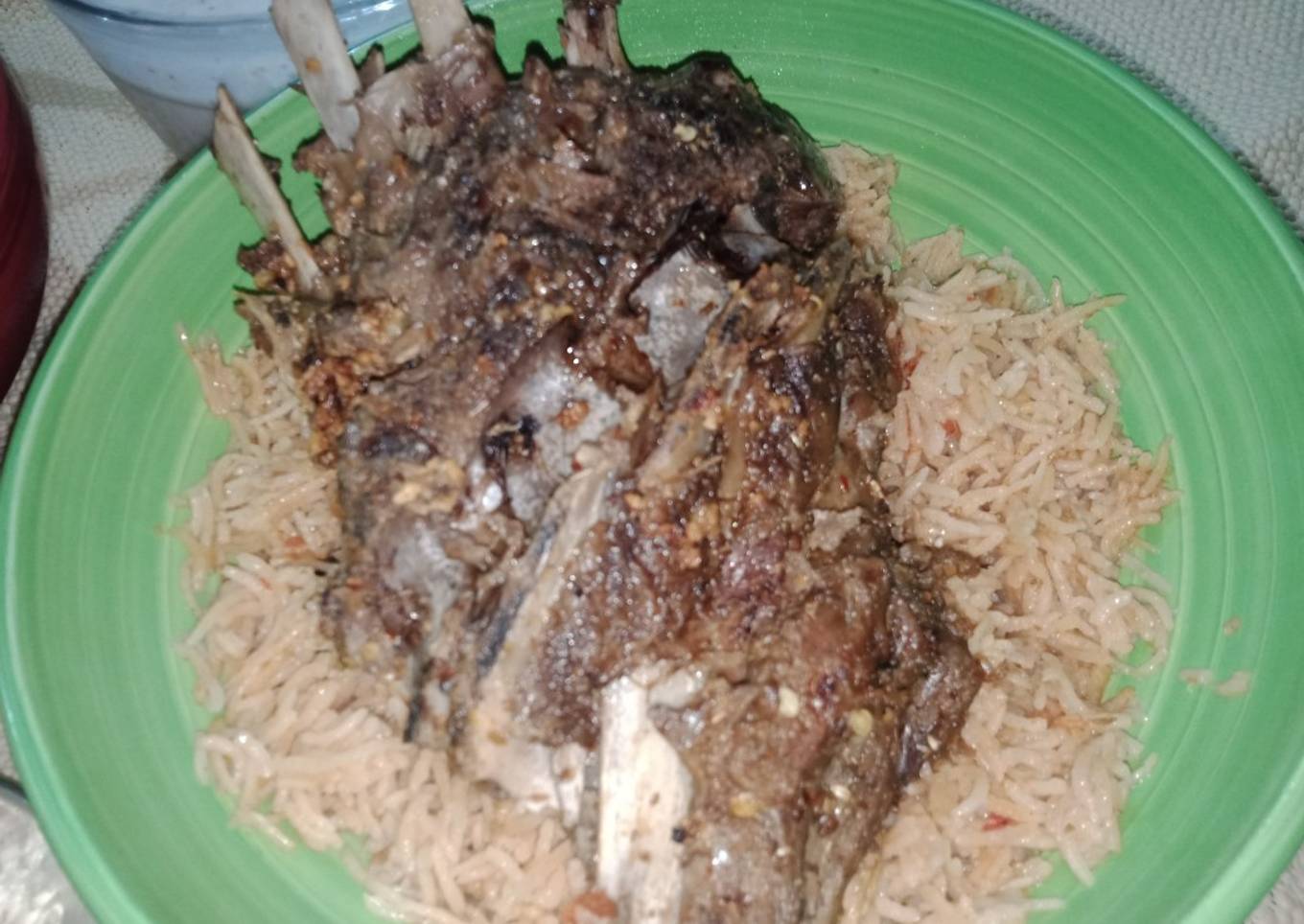 Saudi style Rice with Chops