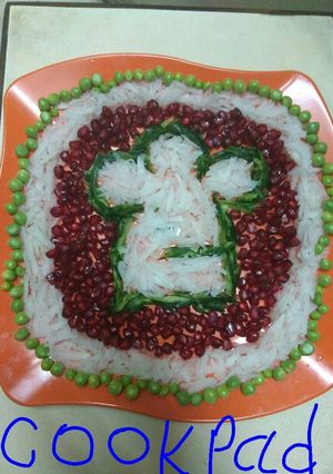 कुकपेड लोगो सलाद (Cookpad logo salad recipe in hindi) रेसिपी मुख्य फोटो
