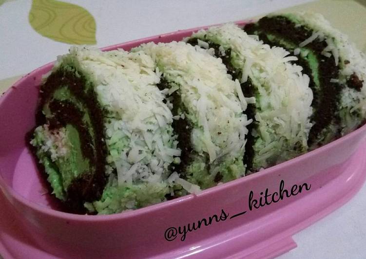 Choco Swiss Roll Melon #debm