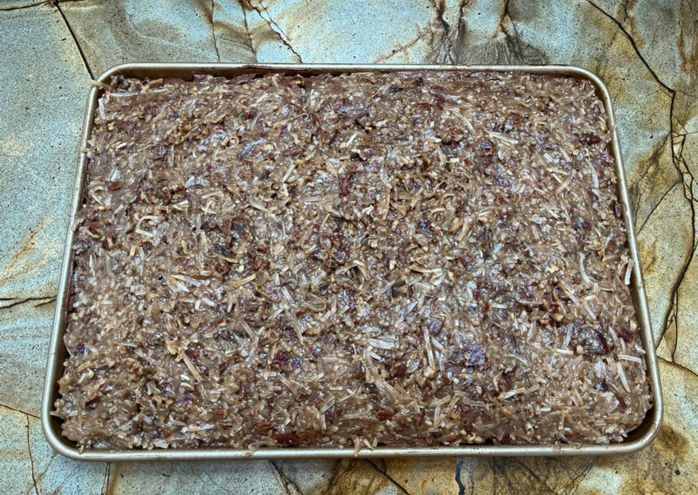 German chocolate Texas sheet cake