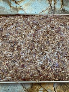 A picture of German chocolate Texas sheet cake.