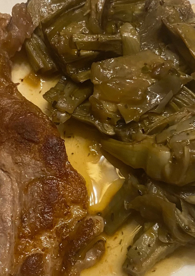 Una foto de Alcachofas en salsa de cerveza 🍺