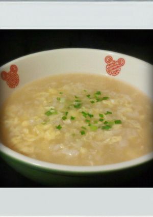 A picture of ■Quick Breakfast or Lunch■ Egg Congee with Leftover Rice☆Chinese-Style Porridge for Weight Loss.