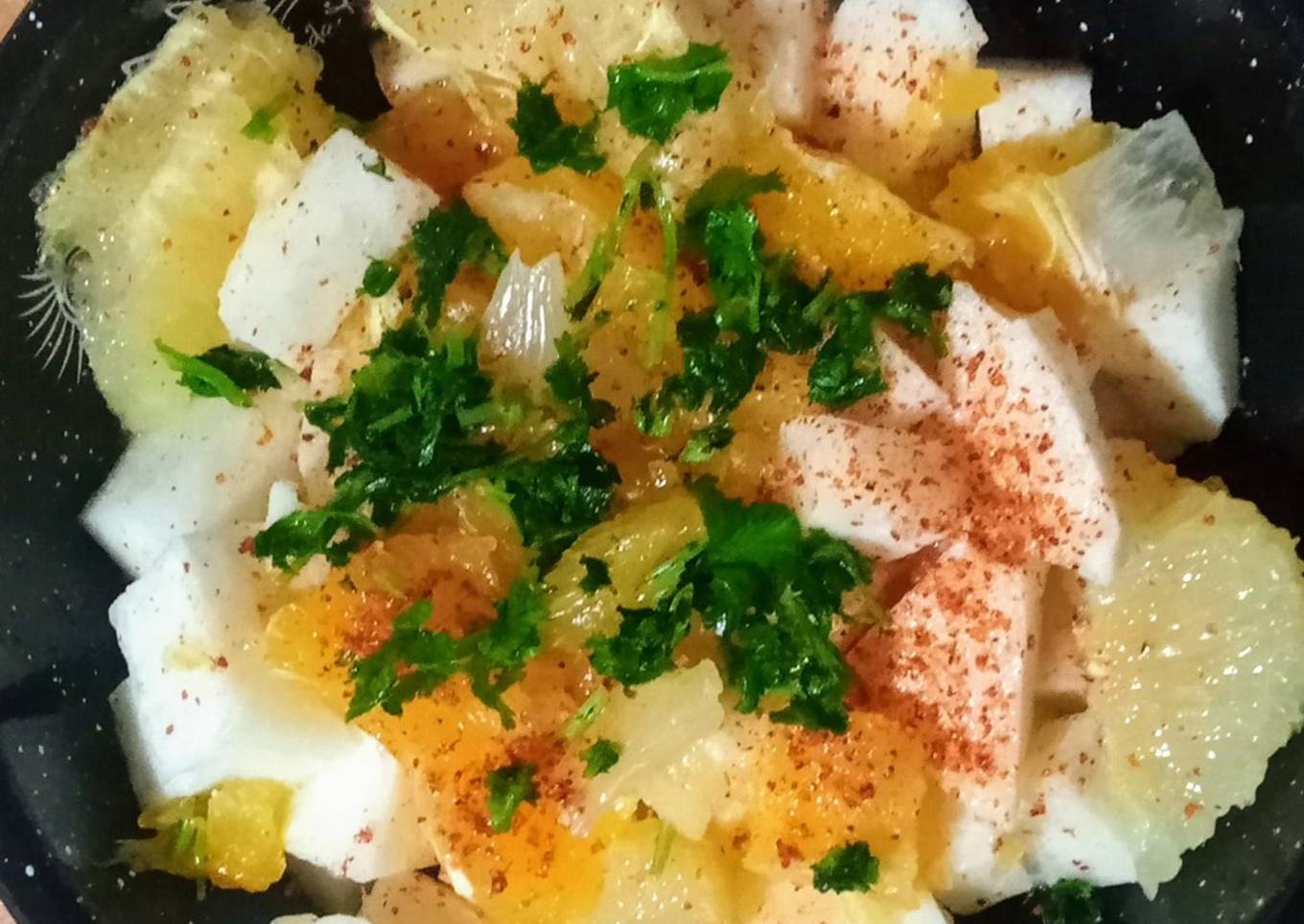 Ensalada de jícama y cítricos. Xec