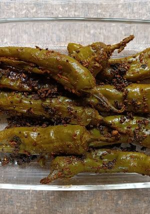 A picture of Stuffed Chillies/ Bharwa Mirch.