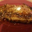 Pan fryed strip steak