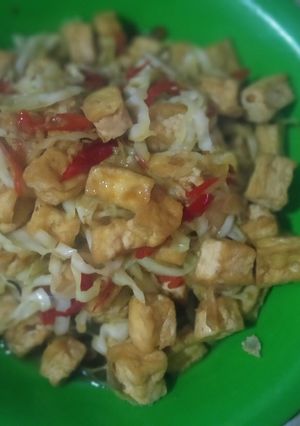 Foto resep Oseng kol tahu pedas manis