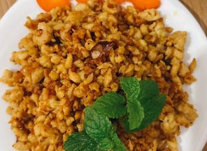 Hình của món Gà băm kho.