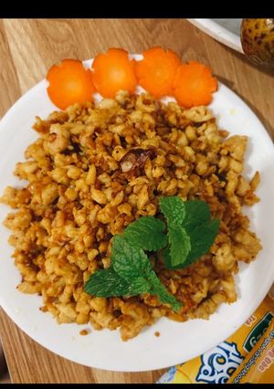 Hình của món Gà băm kho.