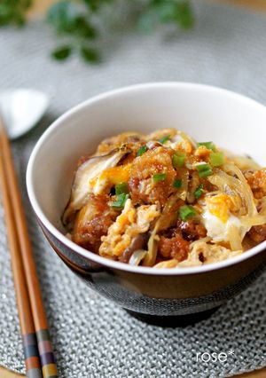 A picture of Easy Lunch: Chicken Karaage Egg Bowl.