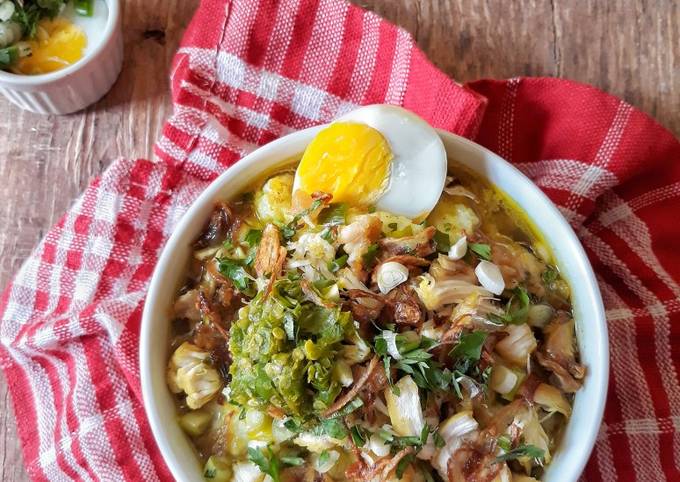 Cara membuat Bubur Ayam Kuah Kuning Cara membuat Bubur Ayam Kuah Kuning
