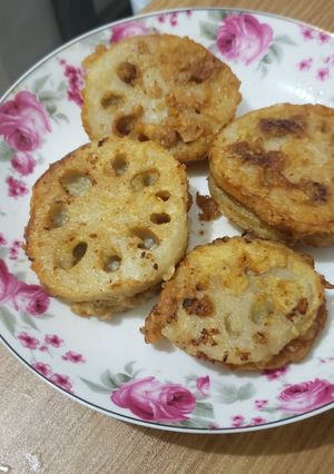 藕餅夾肉 的食譜成品照片