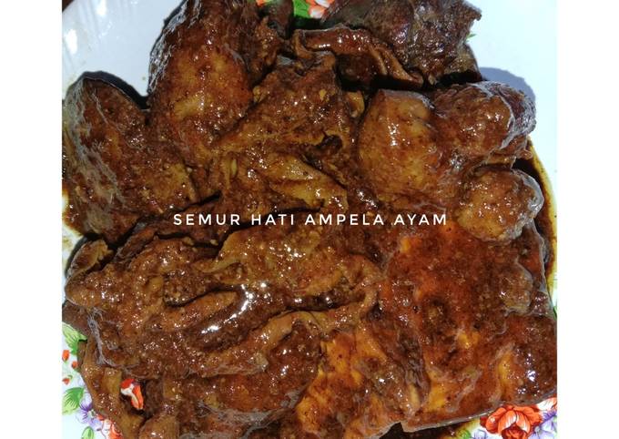 Semur hati ampela ayam