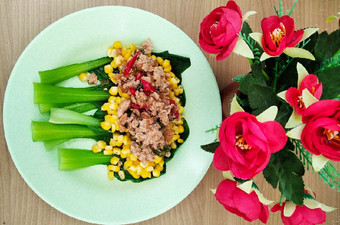 Resep Pakcoy topping ayam lada hitam Enak Terbaru