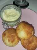 Fat head bread with garlic butter