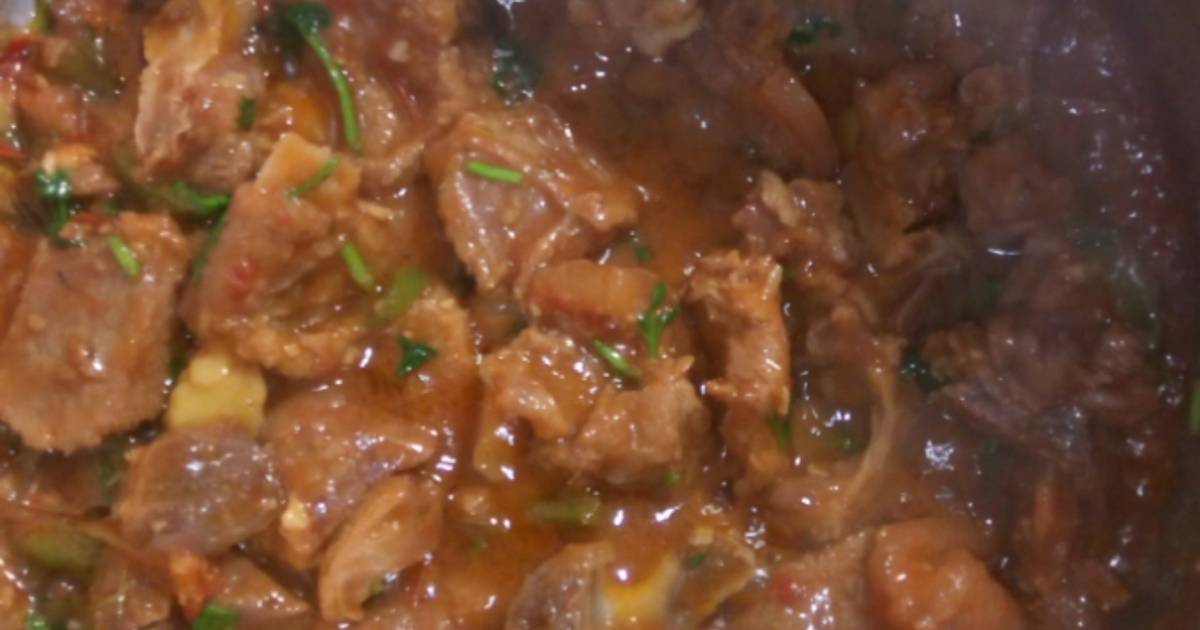 Wet fry goat meat. authormarathon Recipe by Harriet Kisali Cookpad