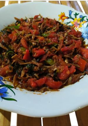 Foto resep Ikan teri tumis tomat