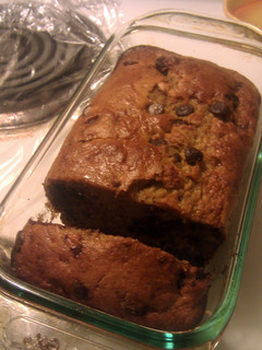 A picture of Banana Chocolate Chip Bread.