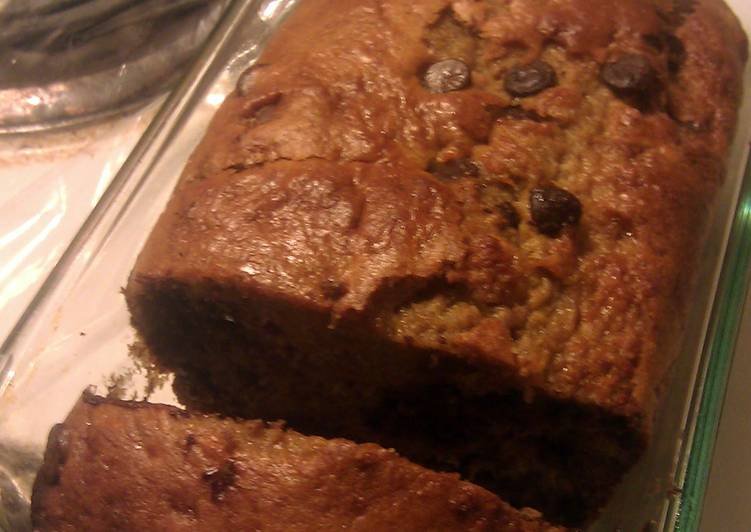 Steps to Cook Super Quick Banana Chocolate Chip Bread
