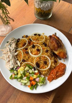 Foto resep Kebuli Ayam Kampung Masala Nusantara 🌿 (Arab - India - Indonesia) Mixed Recipes, Indonesian Soul